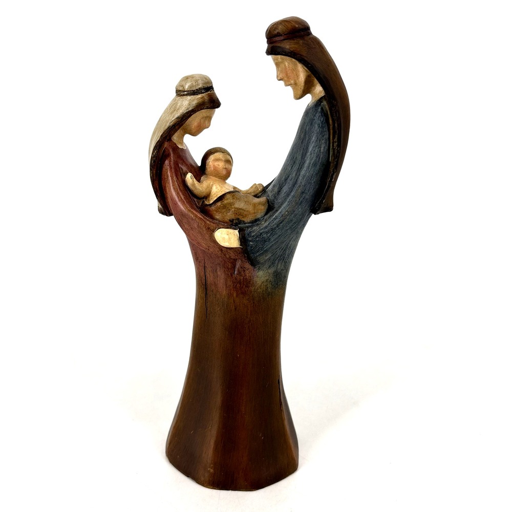 Tii Collections Nativity Mary‎ And Joseph Holding Baby Jesus Figure Resin Christ